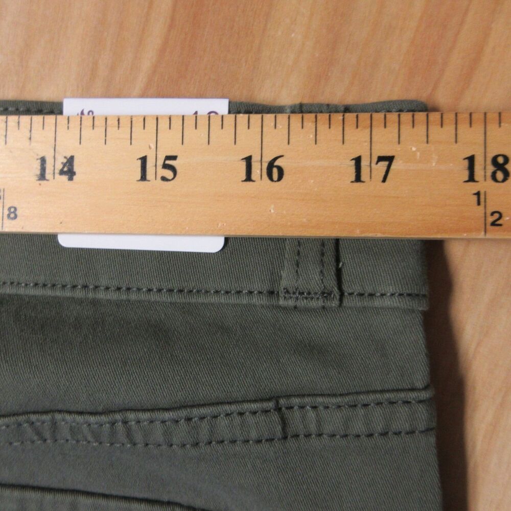 GLORIA VANDERBILT Tummy Control Wide Leg Crop Pants Sz 10 Army Green Olive NWT - Picture 13 of 15
